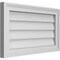 Ekena Millwork Vertical Surface Mount PVC Gable Vnt: Non-Functional, w/2"W x 1-1/2"H, Brickmould Frame, 24"W x 14"H GVPVE24X1402SN - alternate 3